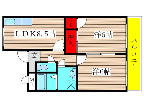 サンフラワー一番の物件間取画像